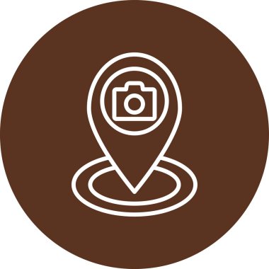 konum simgesi, vektör çizimi