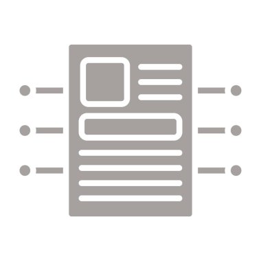 gazete satırı biçimi simgesi