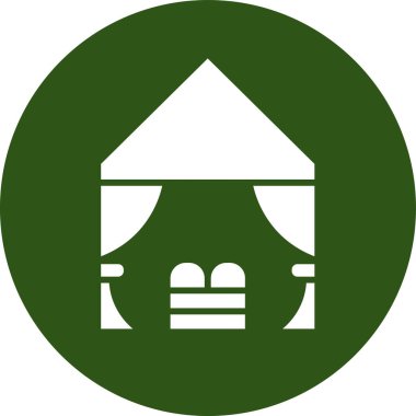 Bir ev simgesinin vektör illüstrasyonu