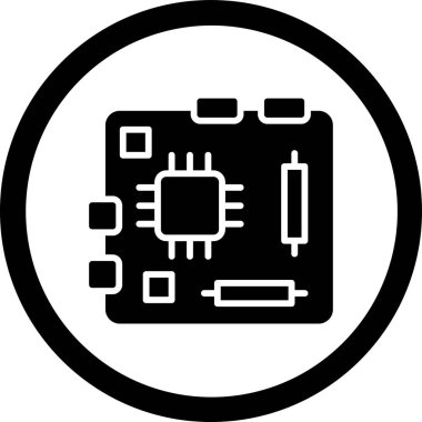 Çip simgesi vektör illüstrasyonu