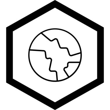 Dünya simgesinin vektör illüstrasyonu