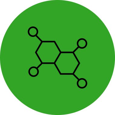 Kimyasal yapı ikonu vektör çizimi