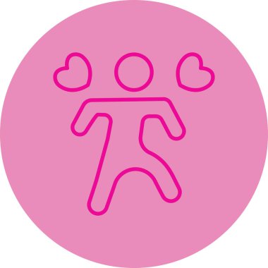 aşk çifti simgesi, basit vektör tasarımı