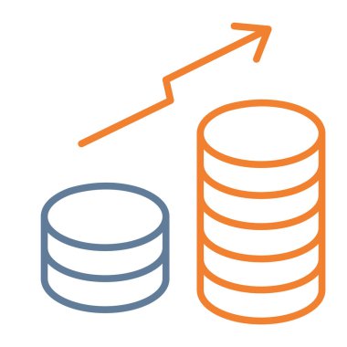 Veri analizi renkli vektör simgesi