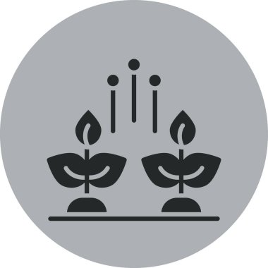 Bir çiçek simgesinin vektör illüstrasyonu