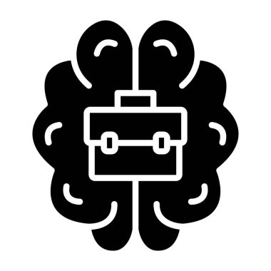 Beyin. Web simgesi basit illüstrasyon