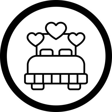 Düğün simge vektör çizim