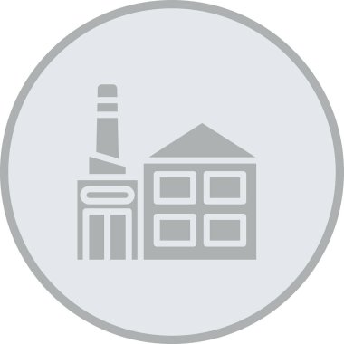 Fabrika simgesi vektör illüstrasyonu