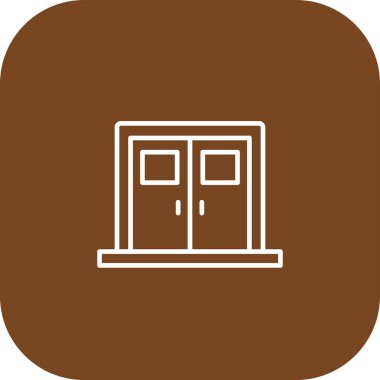 Modern kapı simgesinin vektör illüstrasyonu