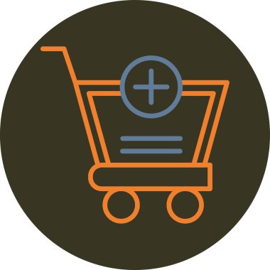 Alışveriş arabası ikonu. vektör illüstrasyonu