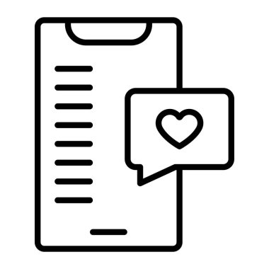 Sohbet mesajı simgesi. Beyaz arkaplanda izole edilmiş web tasarımı için hat sohbet vektör simgesi