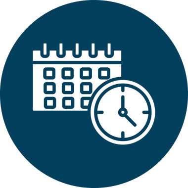 saat vektör renk simgesi