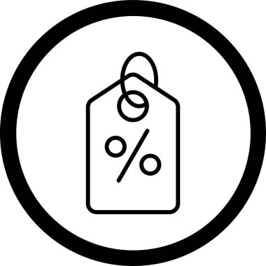 İndirim etiketinin vektör illüstrasyonu