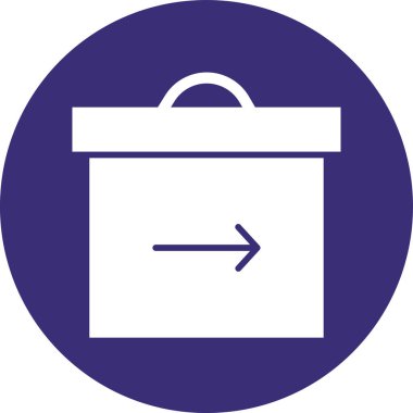 Alışveriş poşeti simgesinin vektör illüstrasyonu