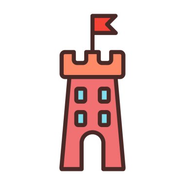 kule ikon vektör illüstrasyonu