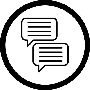 Sohbet simgesi vektör illüstrasyonu