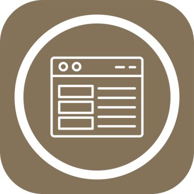 tarayıcı vektör simgesi modern illüstrasyon