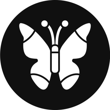 Kelebek. Web simgesi basit illüstrasyon