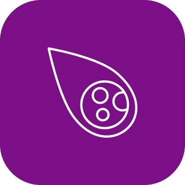 güzel meyve vektör çizgisi simgesi