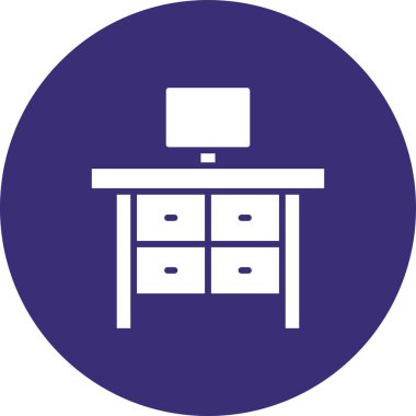 Mobilyalar. Web simgesi vektör illüstrasyonu