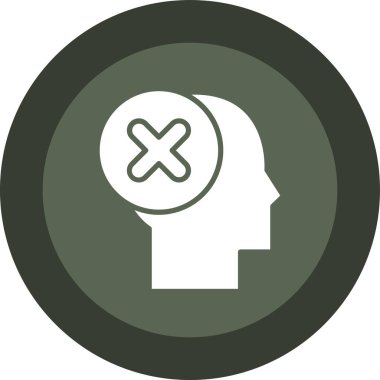 Moda Biçimli Beyin Simgesi İzole Arkaplan