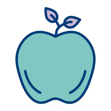 Elma. Web simgesi basit illüstrasyon