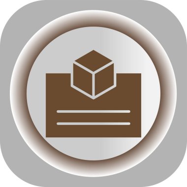 Benzersiz küp vektör simgesi