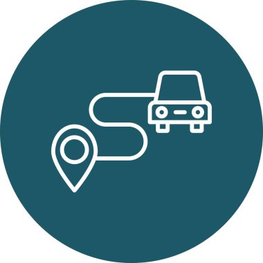 Harita işaretleyici simgesi, vektör illüstrasyonu