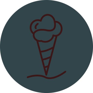 dondurma ikonu vektör illüstrasyonu