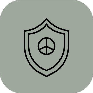 Soyut arkaplanda barış simgesi izole edildi