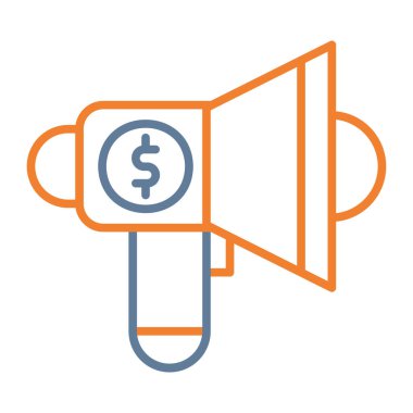 Dolar işareti vektör dizaynlı megafon