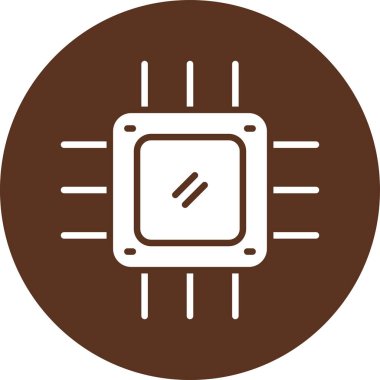 İşlemci. Web simgesi basit illüstrasyon