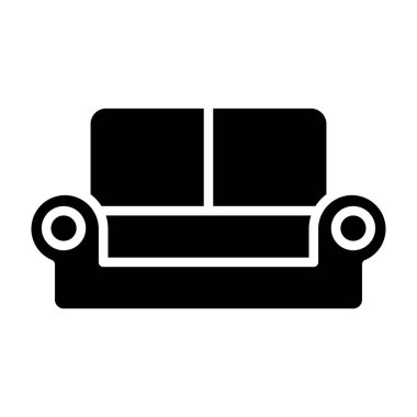 kanepe vektör sembolü düz simge