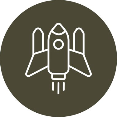 roket ikonu vektör illüstrasyonu