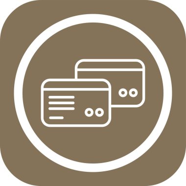 Benzersiz hesap kartları vektör simgesi