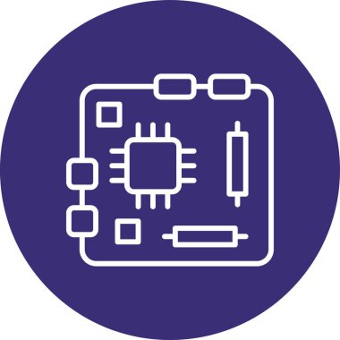 İşlemci. Web simgesi basit illüstrasyon