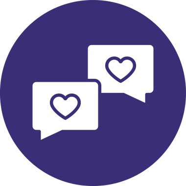 Sohbet simgesinin vektör illüstrasyonu