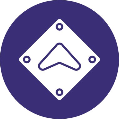 Yol işaretinin vektör illüstrasyonu