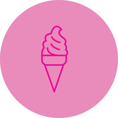 Buz konisi simgesi vektör illüstrasyonu