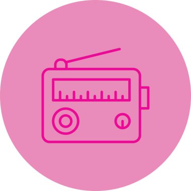 Radyo simgesinin vektör illüstrasyonu