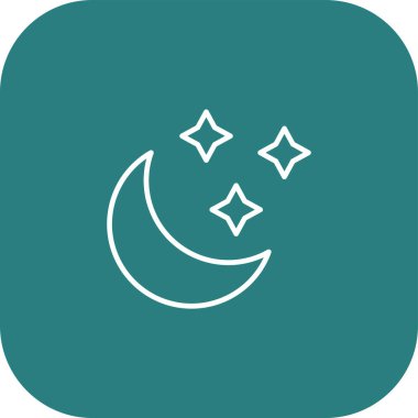 gece ve yıldızlar simgesi, taslak biçimi