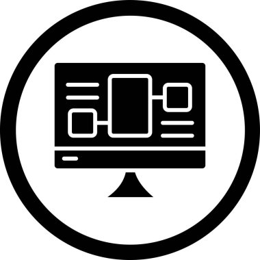 vektör lcd simgesi illüstrasyonu