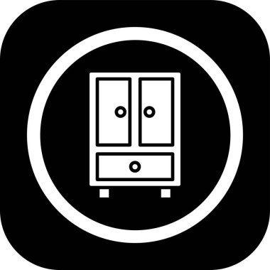 Mobilya simgesinin vektör illüstrasyonu