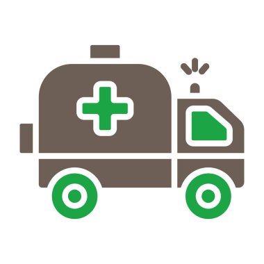 Ambulans arabası acil durum simgesi