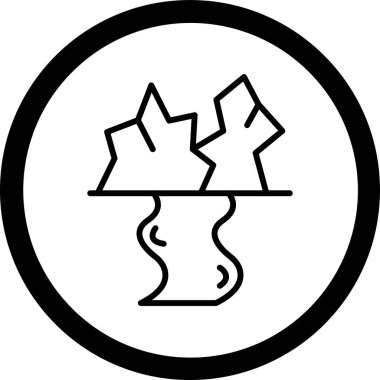 Ağaç simgesinin vektör illüstrasyonu