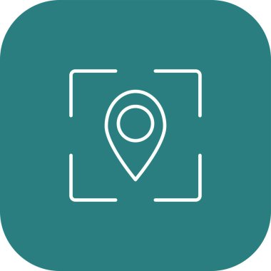 konum pin simgesi soyut arka grubunda izole