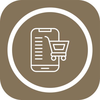 Cep telefonu simgesinin vektör illüstrasyonu