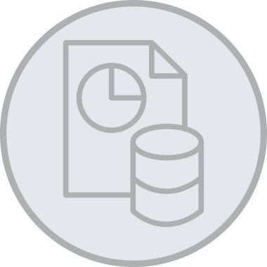 veri depolama veritabanı simgesi dolu - özet