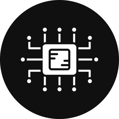 Çip simgesi vektör illüstrasyonu