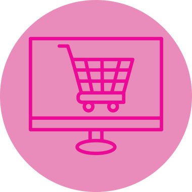 Alışveriş arabası vektör simgesi